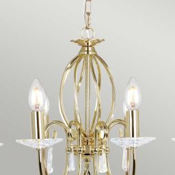 Elstead Lighting Aegean lampa wisząca 8x60 W polerowany mosiądz AG8-POL-BRASS