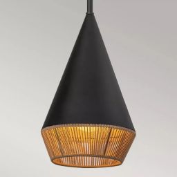 Elstead Lighting Daphne lampa podsufitowa 1x60 W czarna ALM-DAPHNE-P-S-MB