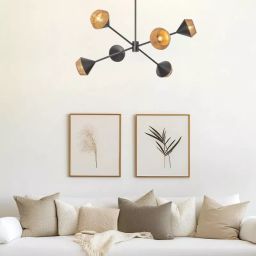 Elstead Lighting Daphne lampa podsufitowa 6x40 W czarna ALM-DAPHNE6-MB