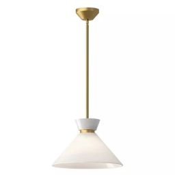 Elstead Lighting Halston lampa podsufitowa 1x60 W złota ALM-HALSTON-P-M-GD
