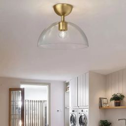 Elstead Lighting Jude lampa podsufitowa 1x60 W złota ALM-JUDE-SF-GD-CL