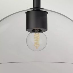Elstead Lighting Jude lampa podsufitowa 1x30 W czarna ALM-JUDE-SF-MB-CL