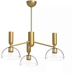 Elstead Lighting Jude lampa podsufitowa 3x60 W ALM-JUDE3-GD-CL