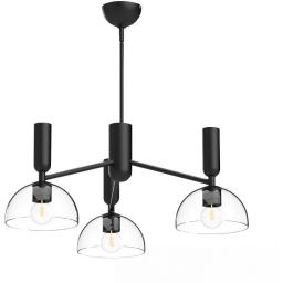 Elstead Lighting Jude lampa podsufitowa 3x60 W czarna ALM-JUDE3-MB-CL