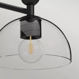 Elstead Lighting Jude lampa podsufitowa 3x60 W czarna ALM-JUDE3-MB-CL
