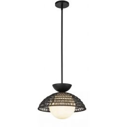 Elstead Lighting Perth lampa wisząca 1x60 W czarna ALM-PERTH-P-BK