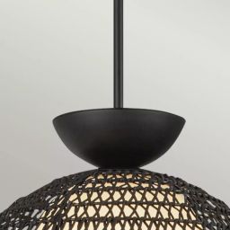 Elstead Lighting Perth lampa wisząca 1x60 W czarna ALM-PERTH-P-BK