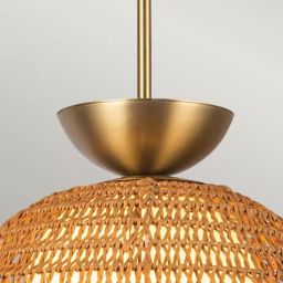 Elstead Lighting Perth lampa podsufitowa 1x60 W złota ALM-PERTH-P-GD
