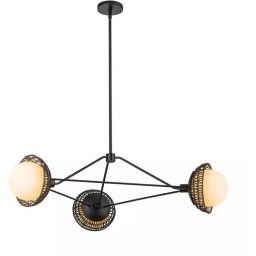 Elstead Lighting Perth lampa wisząca 3x60 W czarna ALM-PERTH3-BK