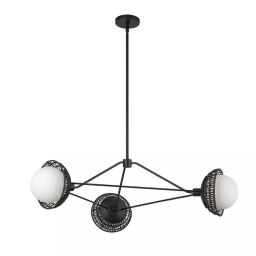 Elstead Lighting Perth lampa wisząca 3x60 W czarna ALM-PERTH3-BK