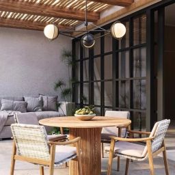 Elstead Lighting Perth lampa wisząca 3x60 W czarna ALM-PERTH3-BK
