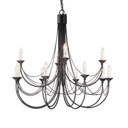 Elstead Lighting Carisbrooke lampa wisząca 12x60 W czarna CB12-BLACK
