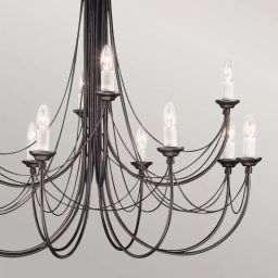 Elstead Lighting Carisbrooke lampa wisząca 12x60 W czarna CB12-BLACK