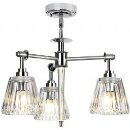 Elstead Lighting Agatha lampa wisząca 3x3 W 1x1 Wchrom polerowany BATH-AGATHA3P-PC