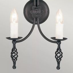 Elstead Lighting Belfry kinkiet 2x60 W czarny BY2-BLACK