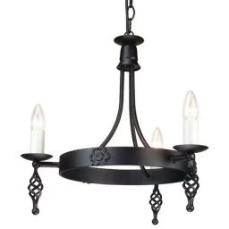 Elstead Lighting Belfry lampa wisząca 3x60 W czarna BY3-BLACK