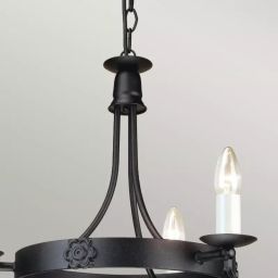Elstead Lighting Belfry lampa wisząca 3x60 W czarna BY3-BLACK