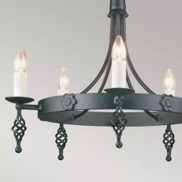 Elstead Lighting Belfry lampa wisząca 5x60 W czarna BY5-BLACK