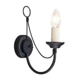 Elstead Lighting Carisbrooke kinkiet 1x60 W czarny CB1-BLACK