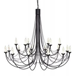 Elstead Lighting Carisbrooke lampa wisząca 18x60 W czarna CB18-BLACK