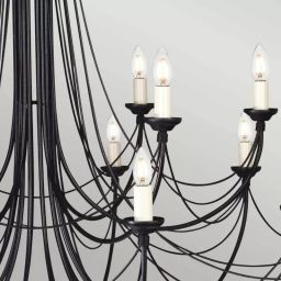 Elstead Lighting Carisbrooke lampa wisząca 18x60 W czarna CB18-BLACK