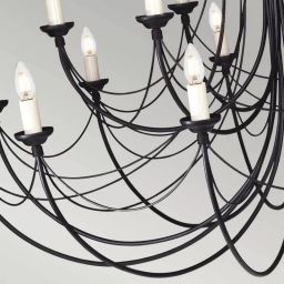 Elstead Lighting Carisbrooke lampa wisząca 18x60 W czarna CB18-BLACK