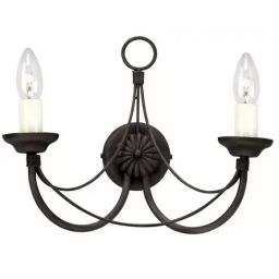 Elstead Lighting Carisbrooke kinkiet 2x60 W czarny CB2-BLACK