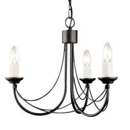 Elstead Lighting Carisbrooke lampa wisząca 3x60 W czarna CB3-BLACK