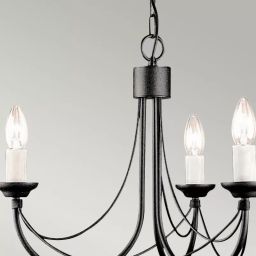 Elstead Lighting Carisbrooke lampa wisząca 3x60 W czarna CB3-BLACK