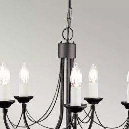 Elstead Lighting Carisbrooke lampa wisząca 5x60 W czarna CB5-BLACK