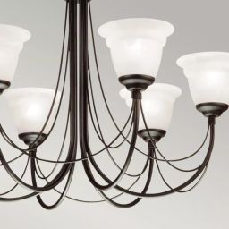 Elstead Lighting Carisbrooke lampa wisząca 6x60 W czarna CB6-BLACK