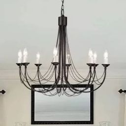 Elstead Lighting Carisbrooke lampa wisząca 8x60 W czarna CB8-BLACK