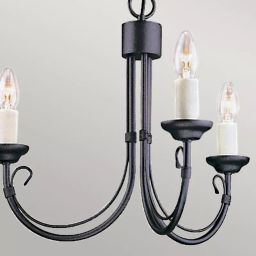 Elstead Lighting Chartwell lampa wisząca 3x60 W czarna CH3-BLACK