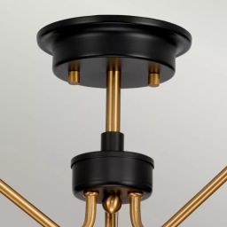 Elstead Lighting Armand lampa podsufitowa 3x40 W czarna-postarzany mosiądz DL-ARMAND-SF3-AB
