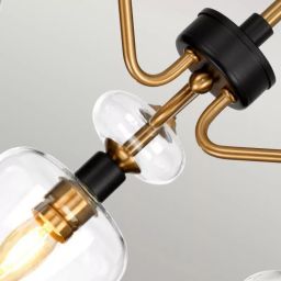 Elstead Lighting Armand lampa podsufitowa 3x40 W czarna-postarzany mosiądz DL-ARMAND-SF3-AB