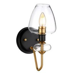 Elstead Lighting Armand kinkiet 1x40 W czarny-mosiądz DL-ARMAND1-AB