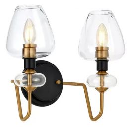 Elstead Lighting Armand kinkiet 2x40 W czarny-postarzany mosiądz DL-ARMAND2-AB