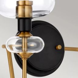 Elstead Lighting Armand kinkiet 2x40 W czarny-postarzany mosiądz DL-ARMAND2-AB