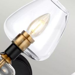 Elstead Lighting Armand kinkiet 2x40 W czarny-postarzany mosiądz DL-ARMAND2-AB