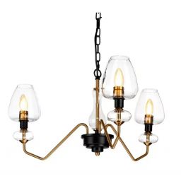 Elstead Lighting Armand lampa wisząca 3x40 W czarna-postarzany mosiądz DL-ARMAND3-AB