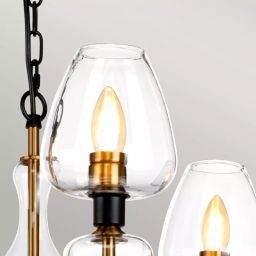 Elstead Lighting Armand lampa wisząca 3x40 W czarna-postarzany mosiądz DL-ARMAND3-AB