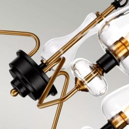Elstead Lighting Armand lampa wisząca 3x40 W czarna-postarzany mosiądz DL-ARMAND3-AB