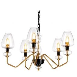 Elstead Lighting Armand lampa wisząca 5x40 W czarna-postarzany mosiądz DL-ARMAND5-AB