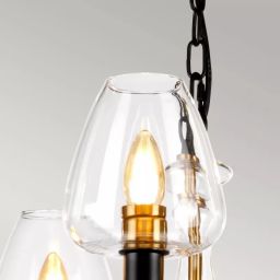 Elstead Lighting Armand lampa wisząca 5x40 W czarna-postarzany mosiądz DL-ARMAND5-AB