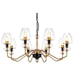 Elstead Lighting Armand lampa wisząca 8x40 W czarna-postarzany mosiądz DL-ARMAND8-AB