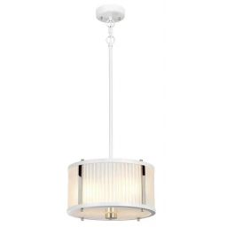 Elstead Lighting Corona lampa wisząca 2x60 W polerowany nikiel/satynowa biel DL-CORONA-2P-WPN