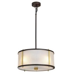 Elstead Lighting Corona lampa wisząca 3x60 W ciemno brązowy/postarzany mosiądz DL-CORONA-3P-BAB