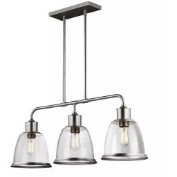 Elstead Lighting Hobson lampa podsufitowa 3x60 W nikiel FE-HOBSON-3P-SN