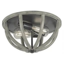 Elstead Lighting Allier plafon 2x60 W antyczne żelazo/postarzane drewno FE-ALLIER-F-WW