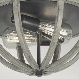 Elstead Lighting Allier plafon 2x60 W antyczne żelazo/postarzane drewno FE-ALLIER-F-WW